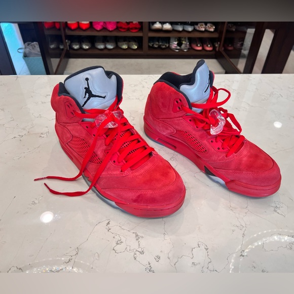 Nike Air Jordan 5 “Anthracite” Retro ‘Red Suede’ reflective tongue. Men’s 10.5 - Picture 10 of 15